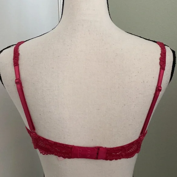 Victorias Secret Red Lace Bra 34A - Picture 5 of 10